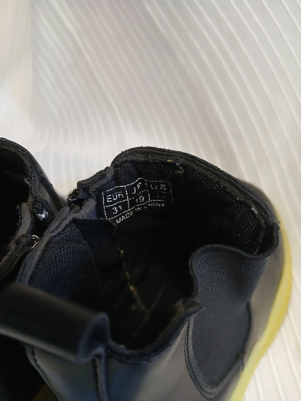 Black Chelsea Boots with Yellow Platform Sole